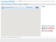 Tablet Screenshot of mosque-finder.com